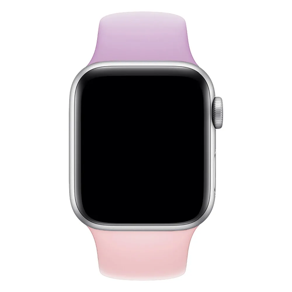 Для наручных часов iWatch, ремешок Красочный мягкий силиконовый ремешок для наручных часов Apple Watch Series 4/3/2/1 двухцветный браслет для часов 38 40 мм 42 44 мм