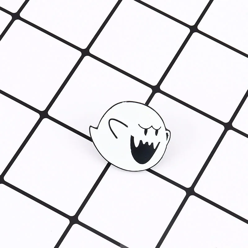 Boo Ghost Эмаль Булавка Супер Марио брошь сумка Одежда отворот Кнопка значок
