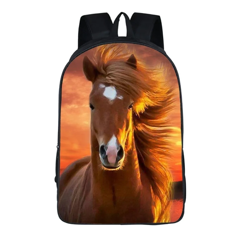 Красивое Животное Лошадь рюкзак подарок сюрприз ноутбук Mochila красивая детская