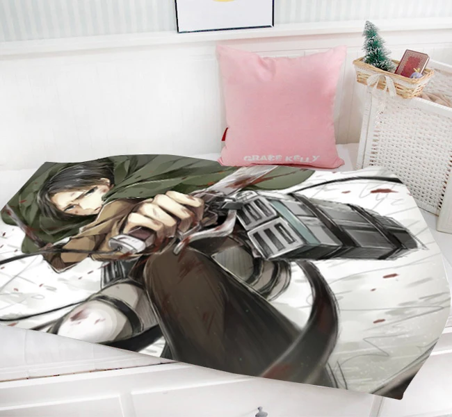 

Attack On Titan Anime Rivaille 95 x 55 CM Mini Single-layer Baby Blanket #40377