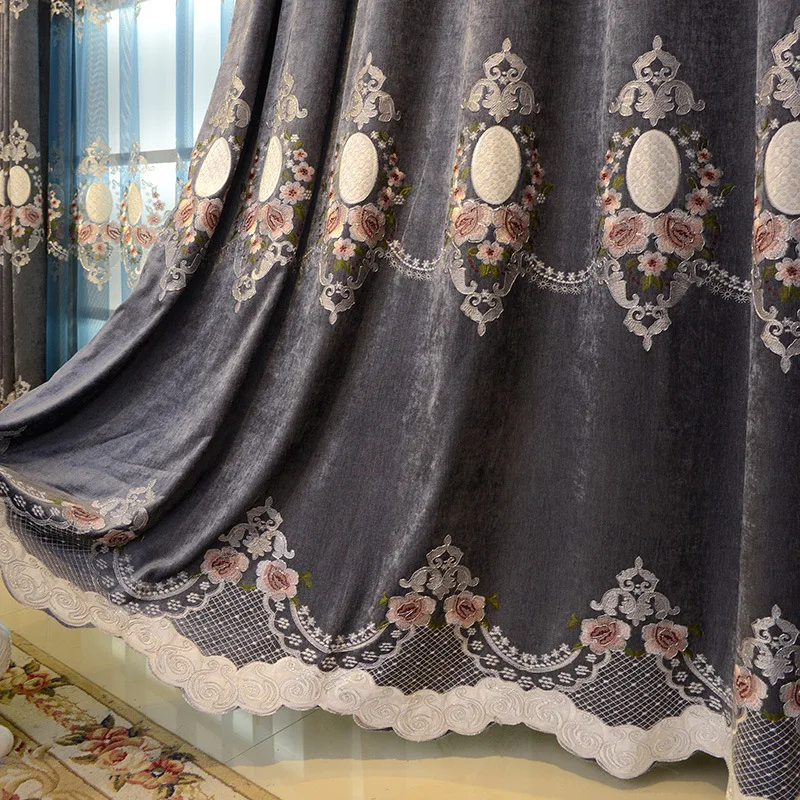 Затемненные шторы для спальни окна классическая вилла занавески гостиной|curtains for