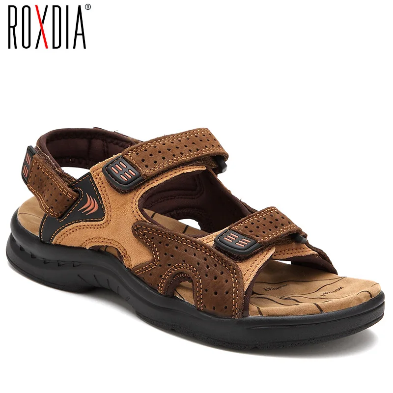 

Сандалии мужские ROXDIA, из натуральной кожи, дышащие, пляжные, большие размеры 39-44, RXM002