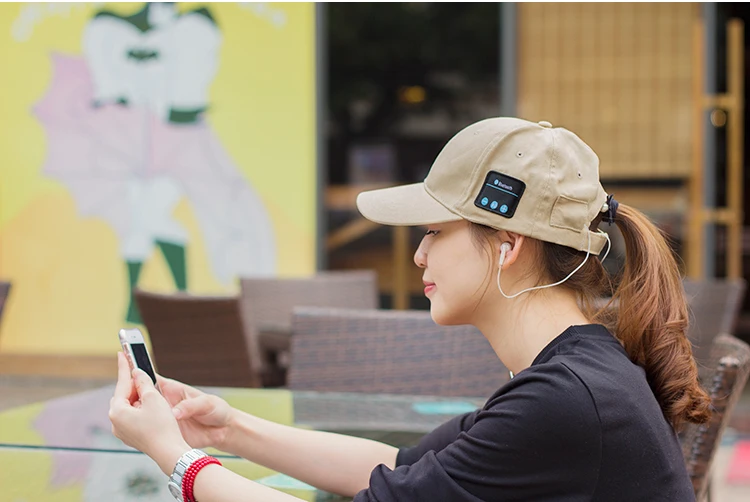 Лидер продаж смарт-телефонов и планшетных Беспроводной Спорт Bluetooth музыка шляпа 2-в-1 Hands-free Кепки Динамик спортивные Бейсбол Кепки гарнитура