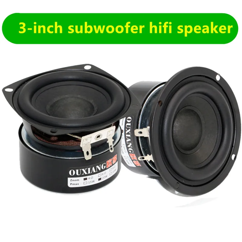 Низкочастотный сабвуфер 2 шт./лот 25 Вт 4/8 Ом 3 дюйма HiFi|Комплекты АС| |