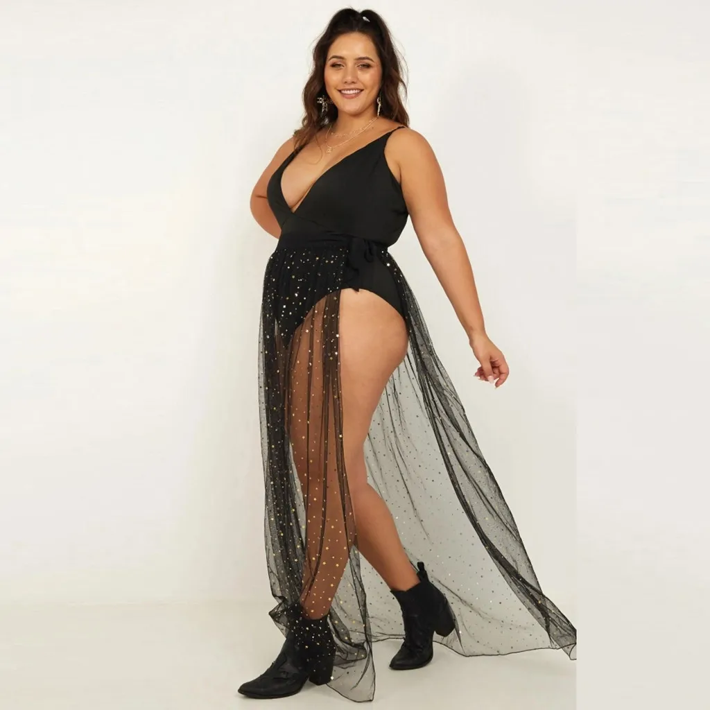 Женская летняя сексуальная юбка с блестками и высокой талией богемная короткая