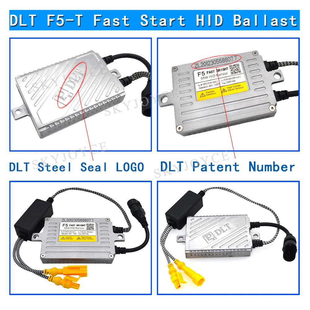Оптовая Продажа AC 55 Вт ДЛТ F5 Быстрый Яркий HID лампы балласт для H1 H7 H11 D2H 55W комплект