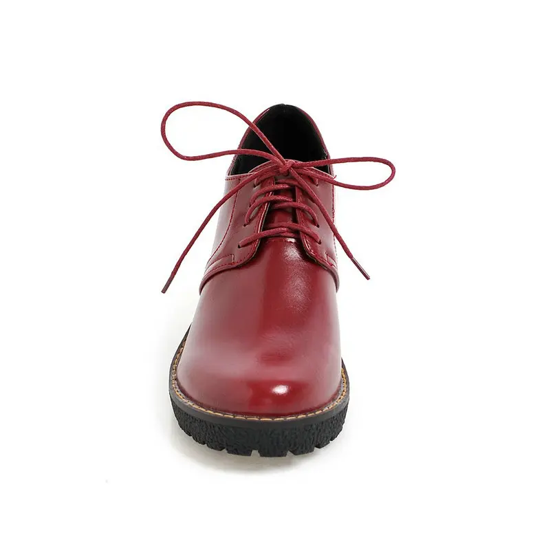 Classic 4 Color Spring/Autumn Round Toe Girls Party Shoes Square High Heels Lace Up Pu Soft Leather Solid Women Pumps Black 5cm | Обувь