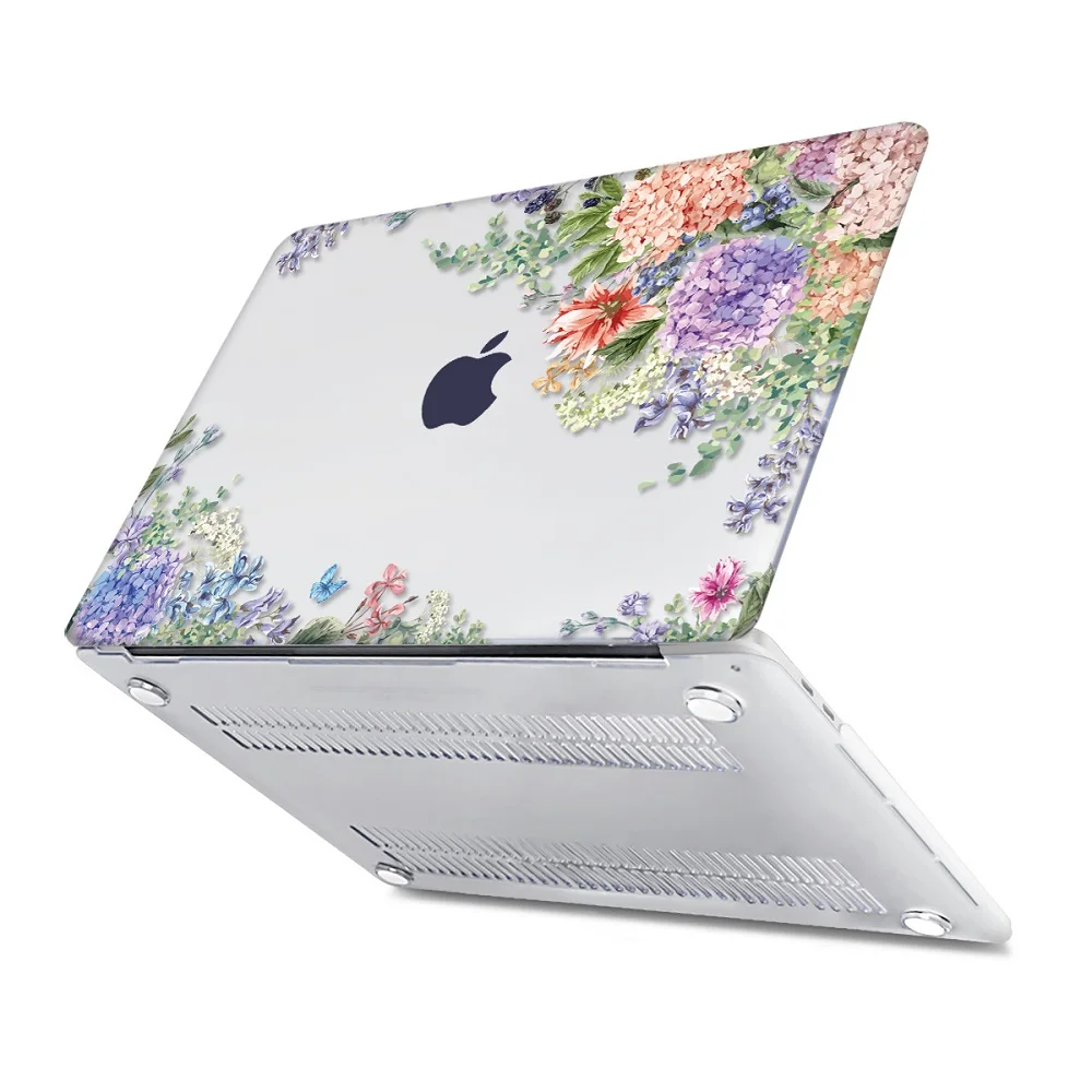 Для Macbook Air 11 12 13 чехол для Pro retina 15 Touch bar 2018 A1932 Твердый с цветочным узором девочек