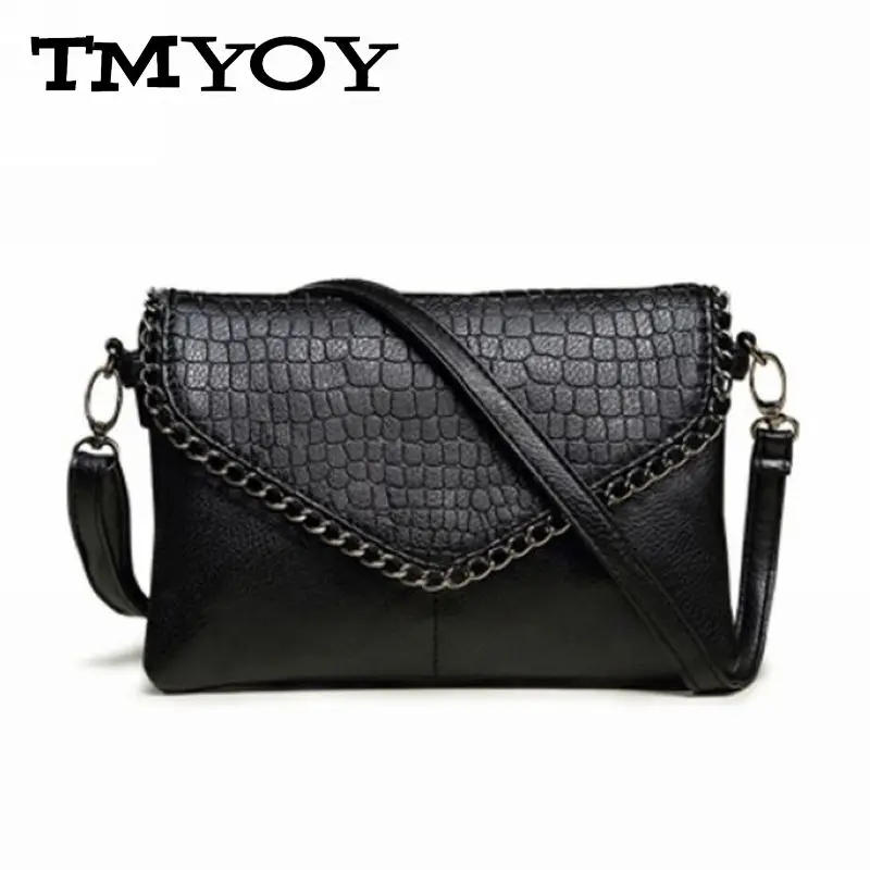 TMYOY PU Leather Bag Crocodile pattern vintage women messenger bag shoulder cross-body Clutches Bolsa VK027 | Багаж и сумки