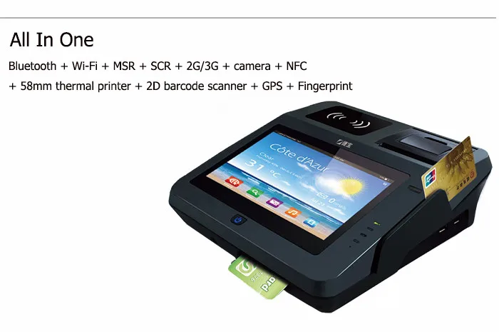 Все в одном 3G NFC Android Pos система со сканером штрих кода и термопринтером|system pos|system