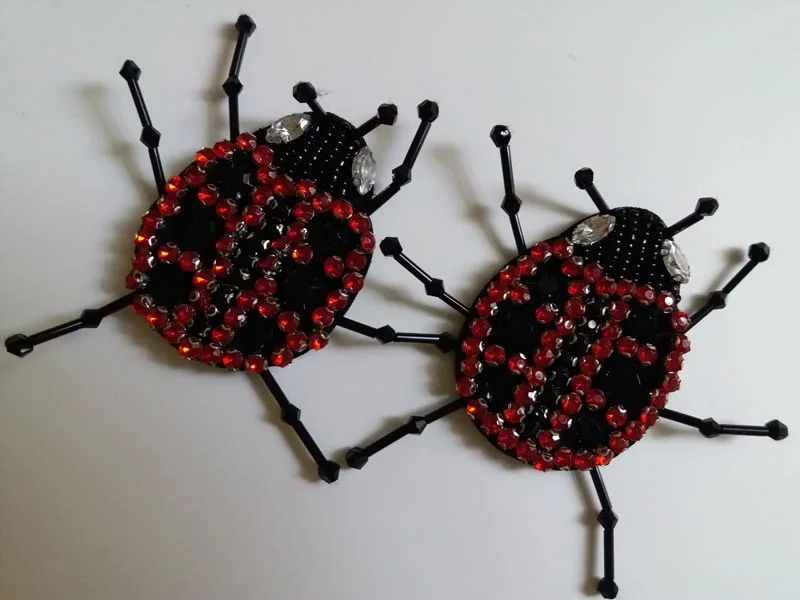 2 шт. декоративные нашивки с блестками божья коровка|sequin patches|patches for clothingsequins patches