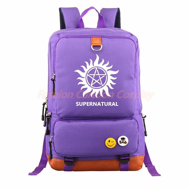 ТВ шоу Сверхъестественное SPN Рюкзак Mochila повседневные рюкзаки подростковые Мужские Женские школьные сумки Дорожная сумка для ноутбука