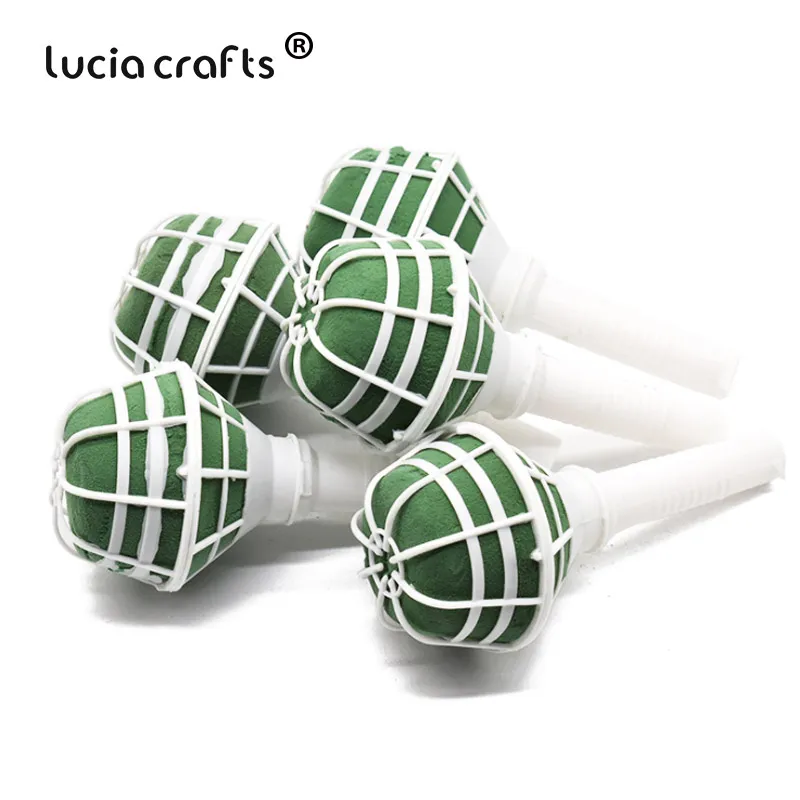 Lucia ремесла 1 шт. свадебный цветок держатель украшения DIY Свадебные принадлежности свадебные цветочные пены ручка букета K0101
