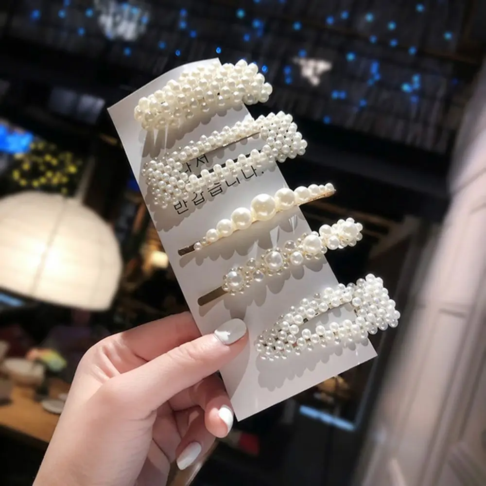 Ins Мода 1 комплект для женщин девочек элегантные заколки волос с жемчугом сладкий