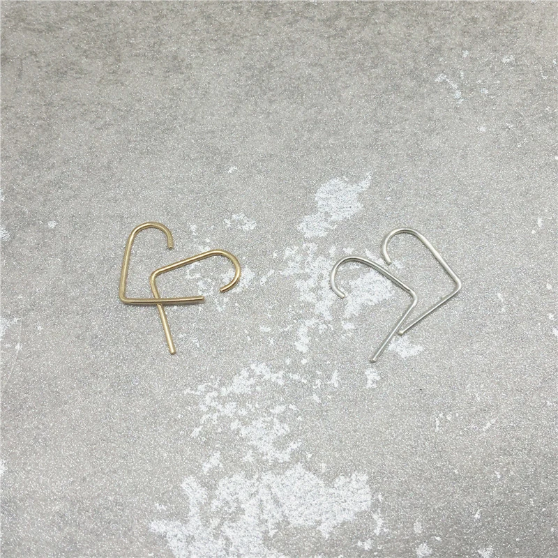 PINJEAS тонкая закругленная подвеска серьги гвоздики ручной работы простой крючок