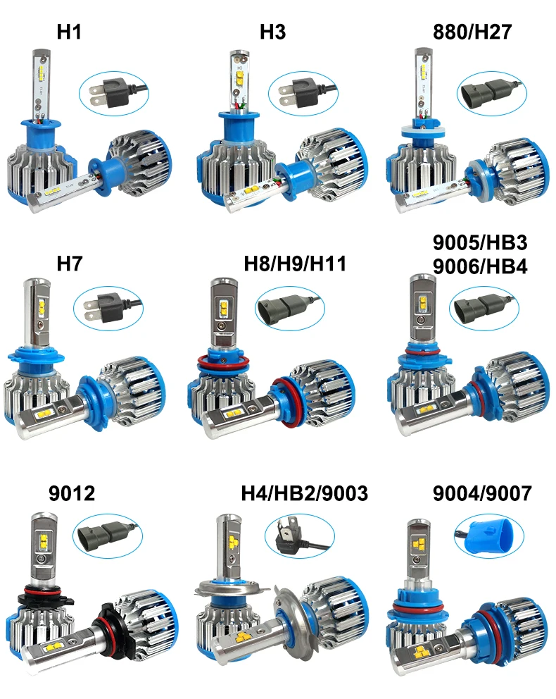 H4 9003 H13 9007/HB5 9004 Hi-Lo комплект автомобильных светодиодных фар 8000лм белый 6000K сменный автомобильный головной светильник, лампа, противотуманный светильник