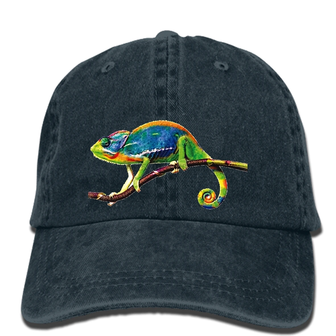 Хип хоп бейсбольные кепки Grumpy Хамелеон крутая Мужская и Черная кепка 3D животное