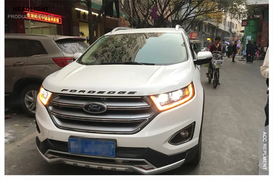 2 шт. светодиодный фары для Ford Edge светодиодный Автомобильные фары ангельские глазки комплект ксеноновых фар, Высокопрочная конструкция протовотуманная подсветка Габаритные огни