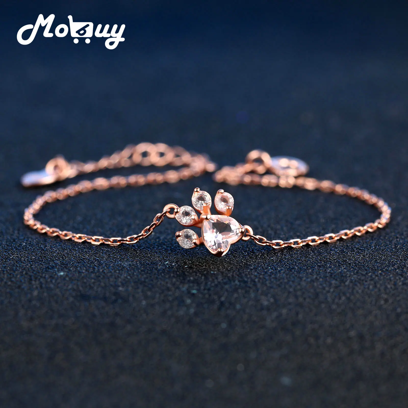 MoBuy MBHI005 браслеты с натуральными драгоценными камнями медвежьих ног в виде