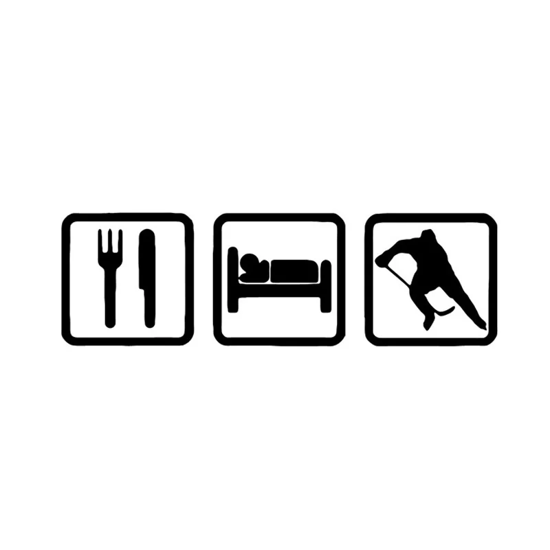 17*5 2 см простой Eat и Sleep бампер &quotХоккей&quot наклейка персонализированные наклейки