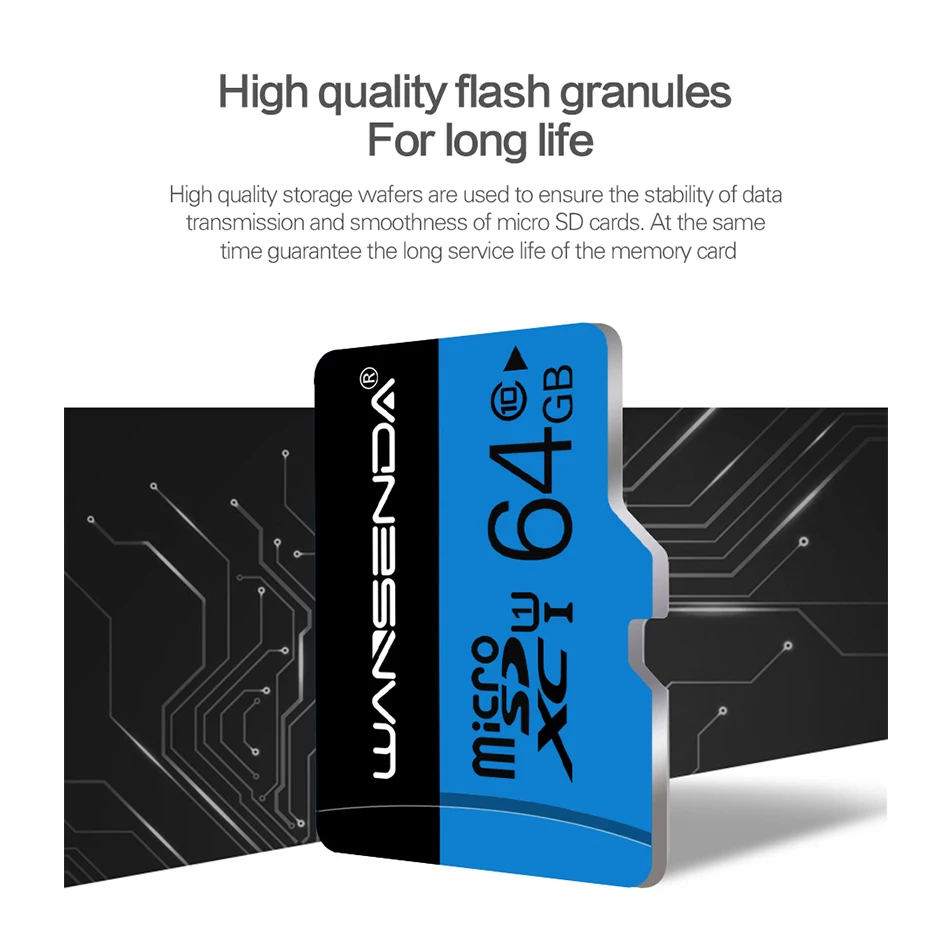Wansenda карта памяти Micro sd 128 Гб 64 ГБ 32 16 8 4 Улучшенная Высококачественная TF для