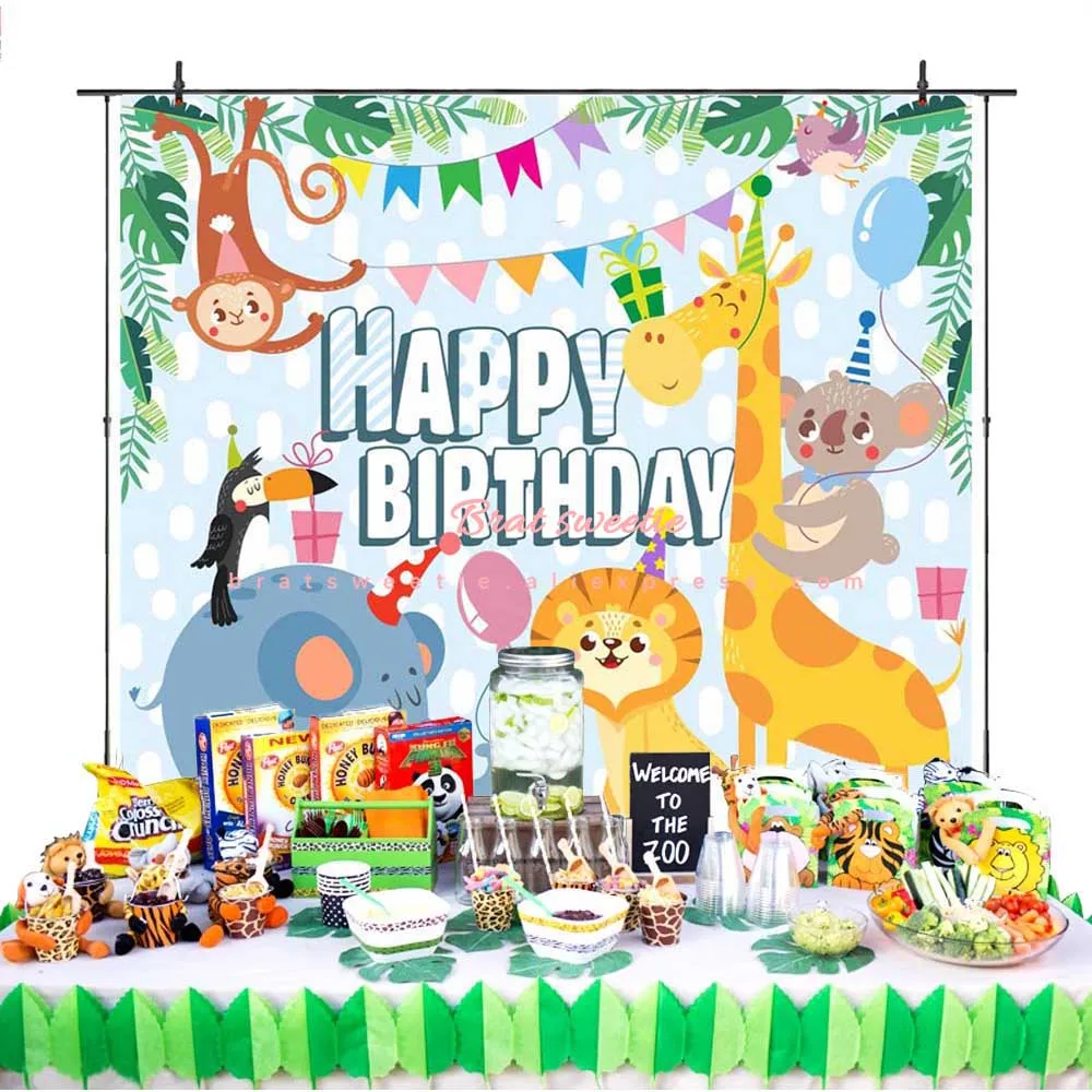 Столовая посуда в стиле джунглей с животными|Воздушные шары и аксессуары| |