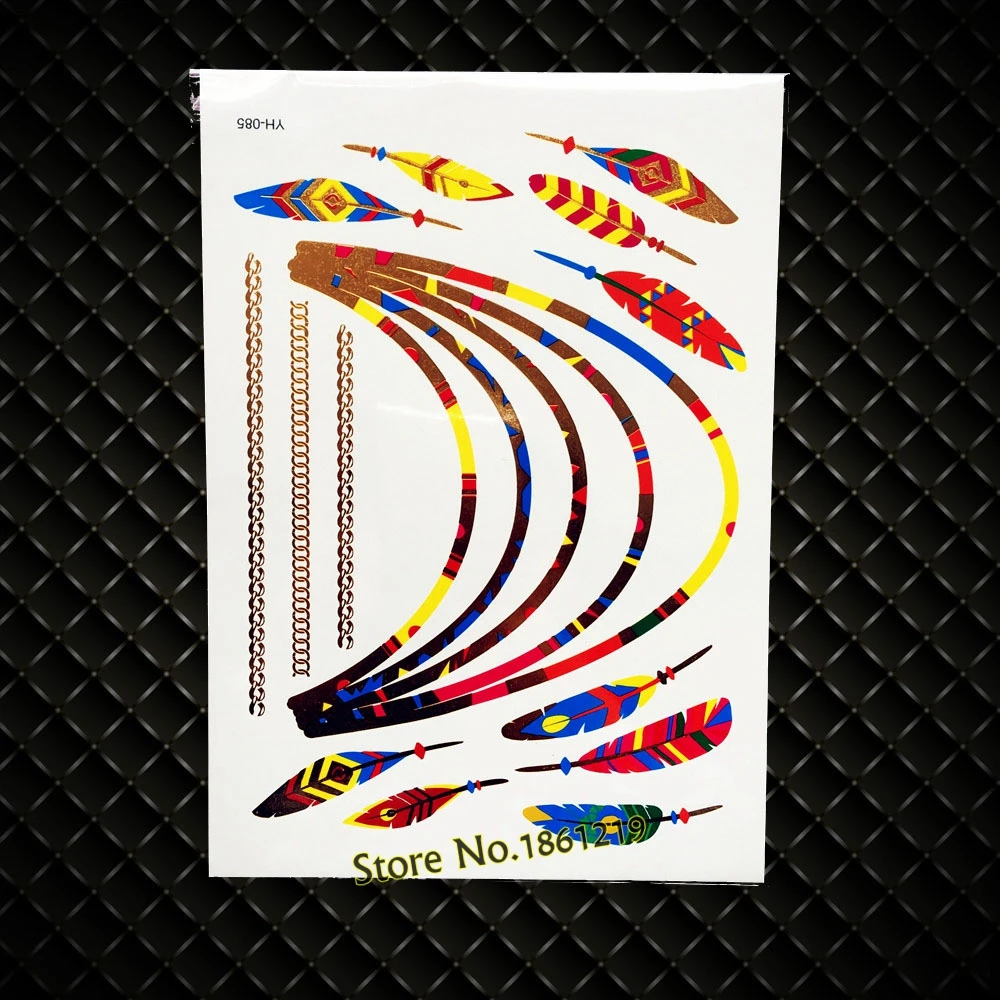 Новая мода Золотой Hedwig Сова флэш Временные татуировки для женщин сексуальный