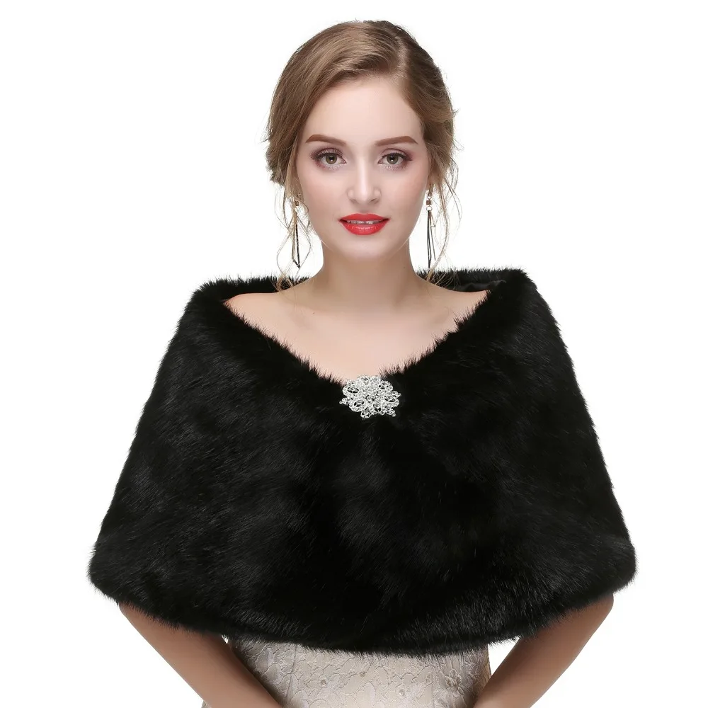 Женское свадебное пальто Forevergracedress элегантное мягкое болеро из искусственного
