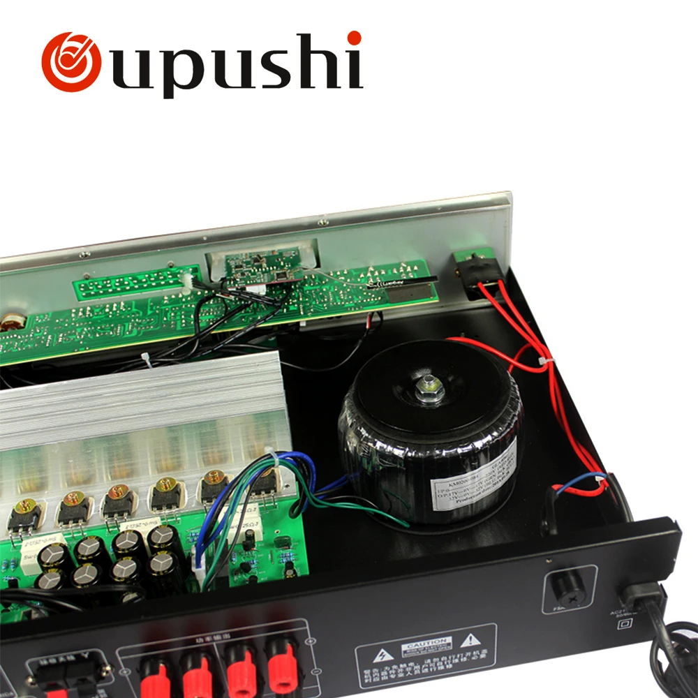 Oupushi домашний кинотеатр Bluetooth USB усилитель 2 канала 180 Вт + Караоке КТВ цифровой