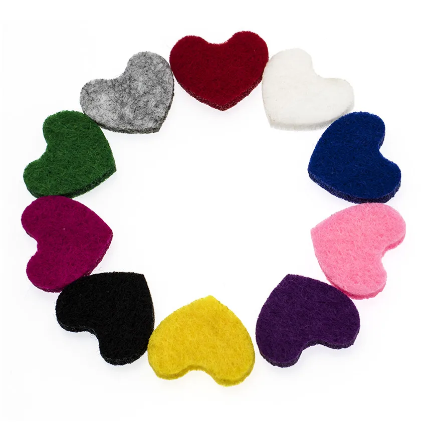 Новый дизайн 20 шт./лот в форме сердца Арома Войлок колодки подходят для эфирного