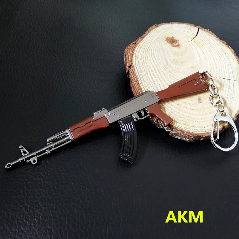 Игра PUBG Playerunknown's Battlegrounds оружие резинка Модель брелок металлический сплав брелок держатель 12 см для сувенира косплей реквизит - Цвет: I