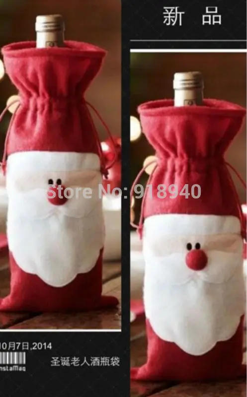 Рождественский Подарочный пакет с Санта-Клаусом для бутылок необходимые