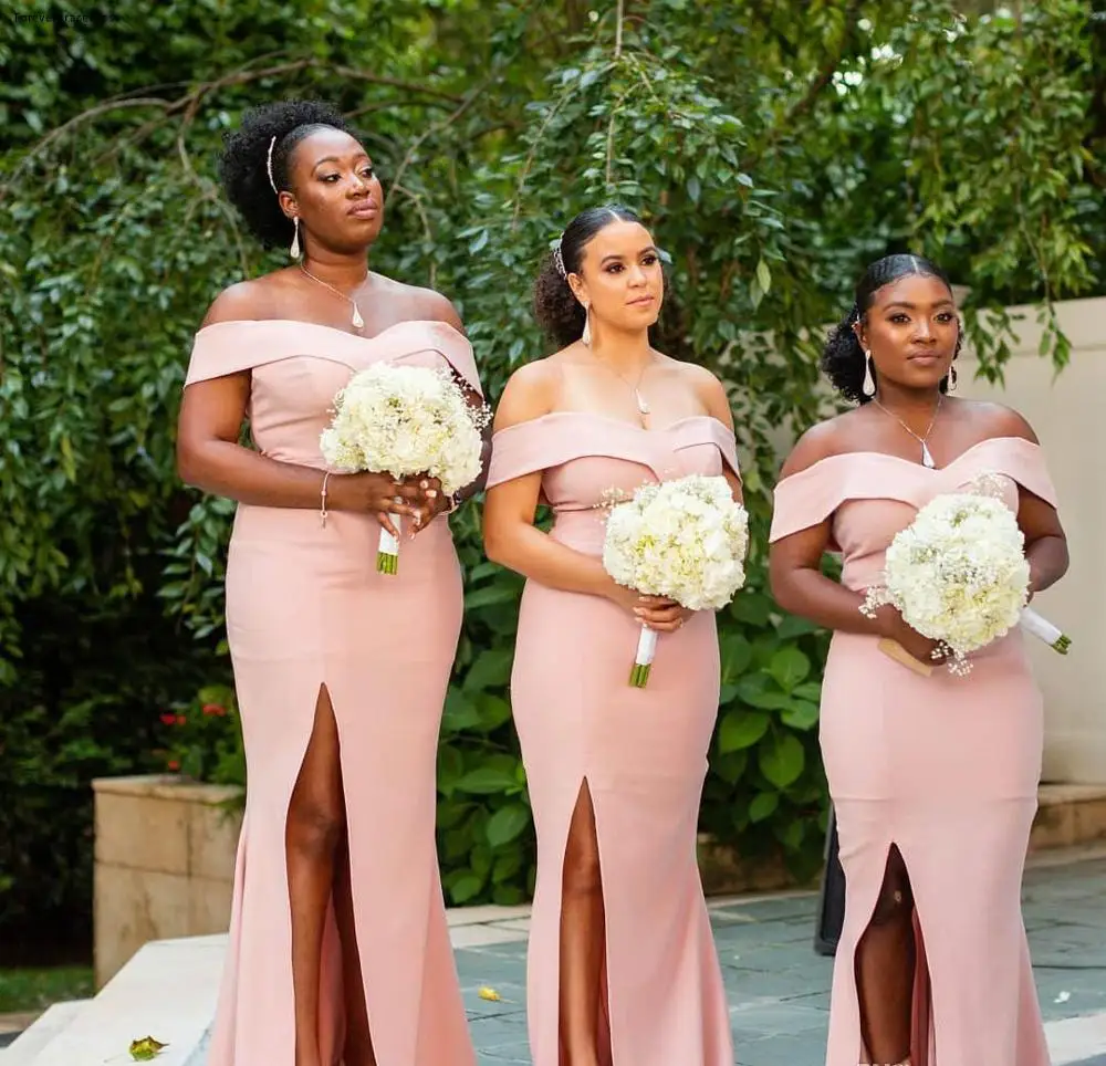 Cheap South African Bridesmaid Dress Pink Summer Country Garden Formal Wedding Party Guest Maid of Honor Gown Plus Size | Свадьбы и