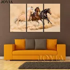 Настенный декор, холст живописи с лошадью, принт, настенная живопись, 3 предмета, лошадь, бег, настенная живопись, большая для дома, гостиной, спальни, офиса, без рамки
