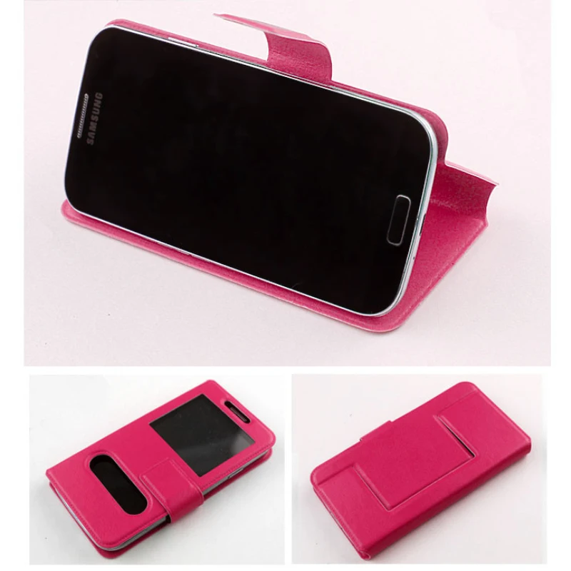Universal Case For DEXP Ixion ES650 Hot Sale Leather Flip with 2 Window View and Kickstand Cover |