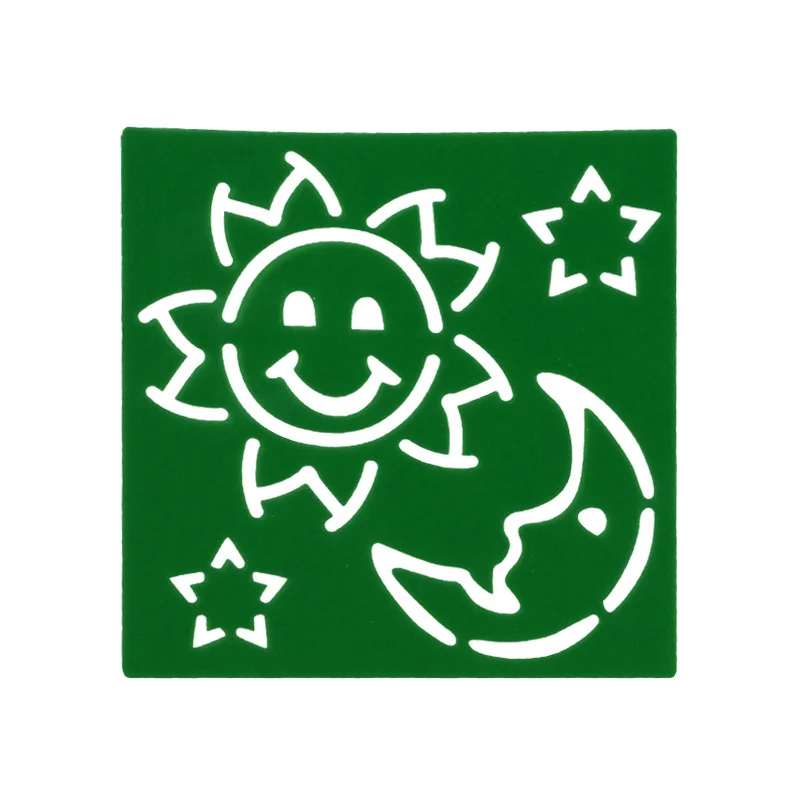 14*14 Sun moon ПВХ Многослойные трафареты для Diy раскраска скрапбукинга трафарет