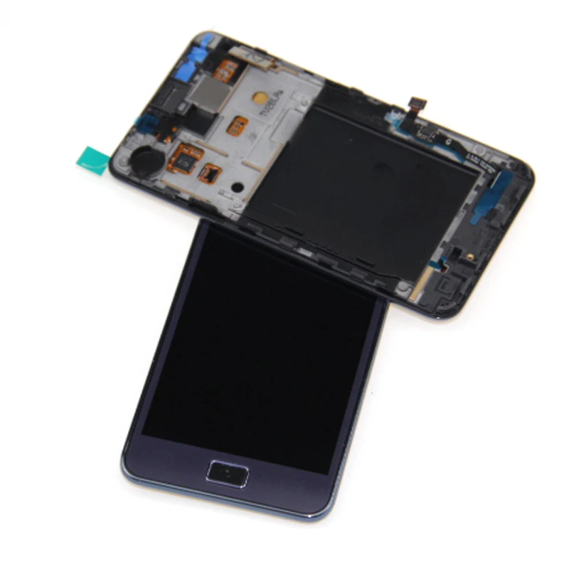 Супер AMOLED ЖК-экран для samsung Galaxy S2 ЖК-дисплей i9100 сенсорный в сборе с заменой рамки |