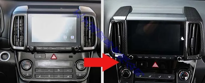 Для Hyundai ix35 2018 2019 Стильная крышка выхлопной трубы из углеродного волокна средняя