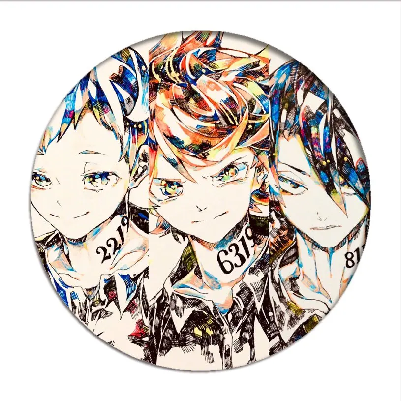 Hot Anime The Promised Neverland Emma Cosplay Badges Norman Brooch Pins Icon Ray Collection Breastpin for Bag Clothes