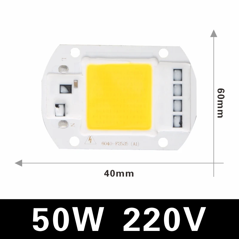 short chip 50W COB светодиодный ламповый чип 220V Smart IC, без необходимости драйвера, Ампульный светодиодный светильник, прожектор, точечный светильник 10W 20W 30W 50W 70W 100W 120W Diy светильник ing - Испускаемый цвет: short chip 50W