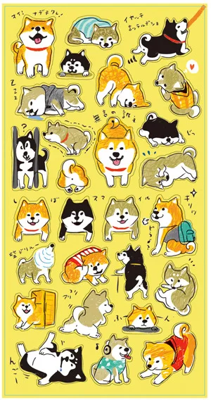 4 шт./лот японский стикер Doge Kawaii декоративная лента для ноутбука скрапбукинга