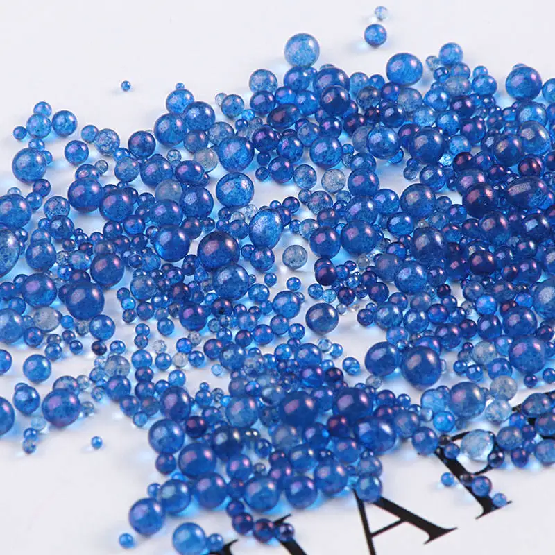 13 Royal Blue 10 г/упак. мини шарики-пузырьки 0,4-3 мм Смешанные крошечные бусины для стеклянного глобуса, кремниевые формы, наполнителя, амулеты для рукоделия, домашнего декора - Цвет: 13 Royal Blue