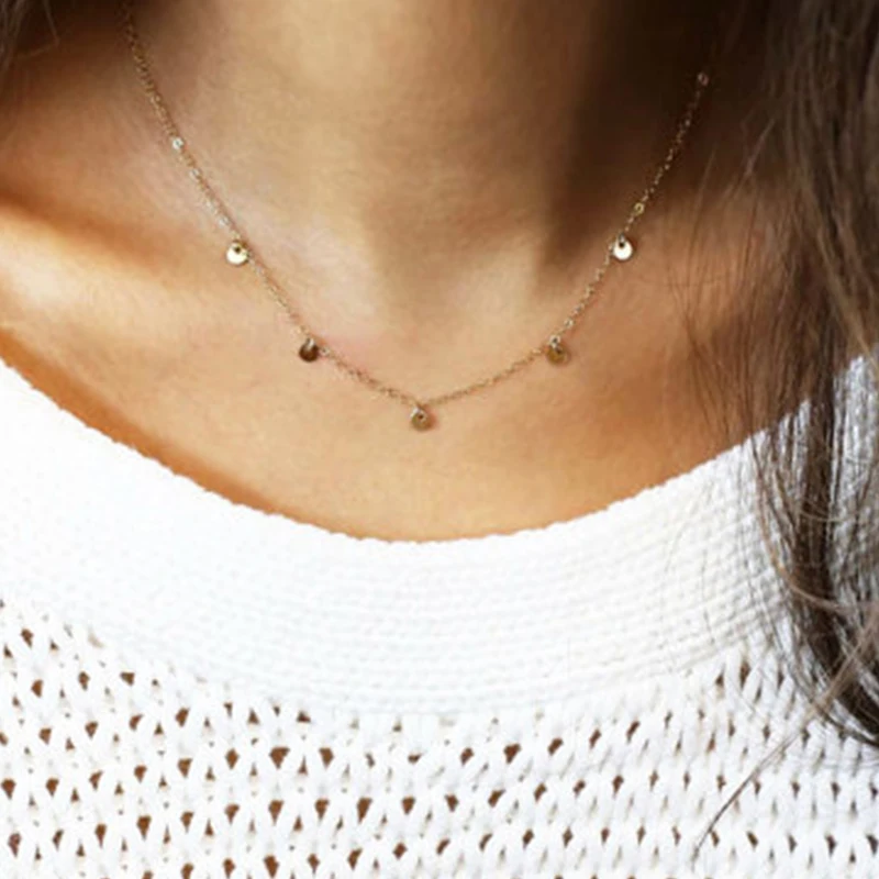 Новый стиль популярных ювелирных изделий с блестками и круглой цепочкой на