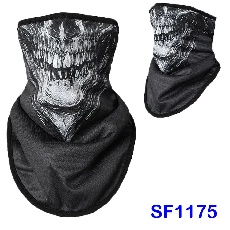 WildSurfer, мужские нагрудники для катания на лыжах, 3D принт, череп, маска для сноуборда, зимний теплый флисовый треугольный шарф, женская маска для катания на коньках FJ44