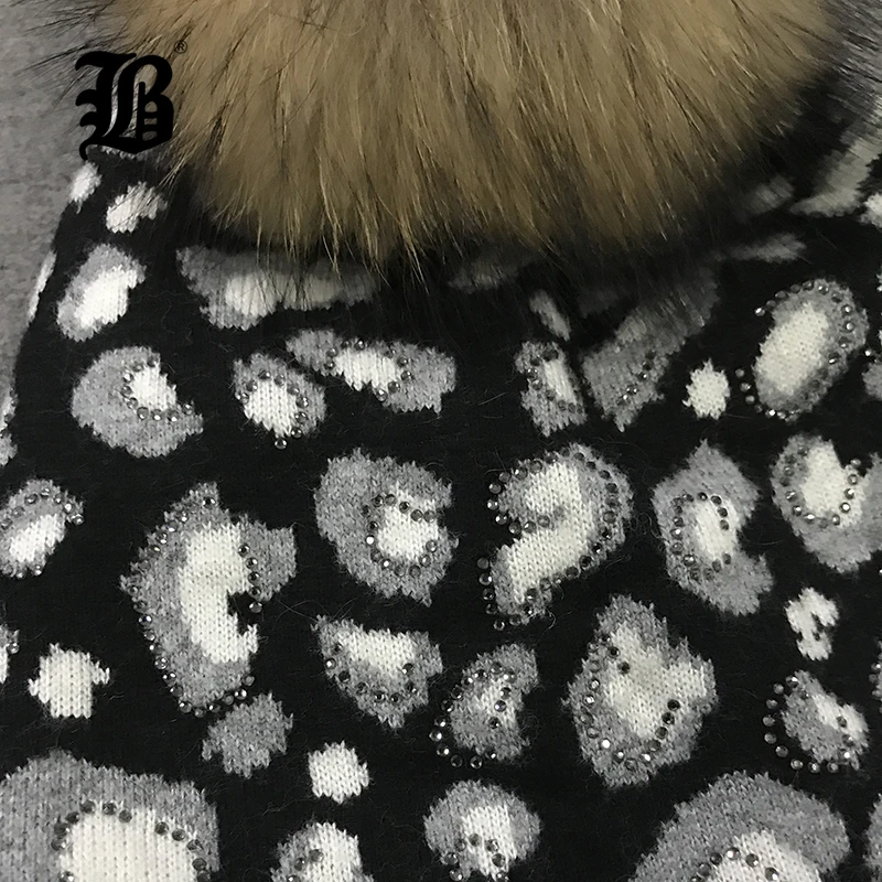 [Flb] Skullies шапочки зимняя шапка для Для женщин теплая Модные Вязание теплые Кепки
