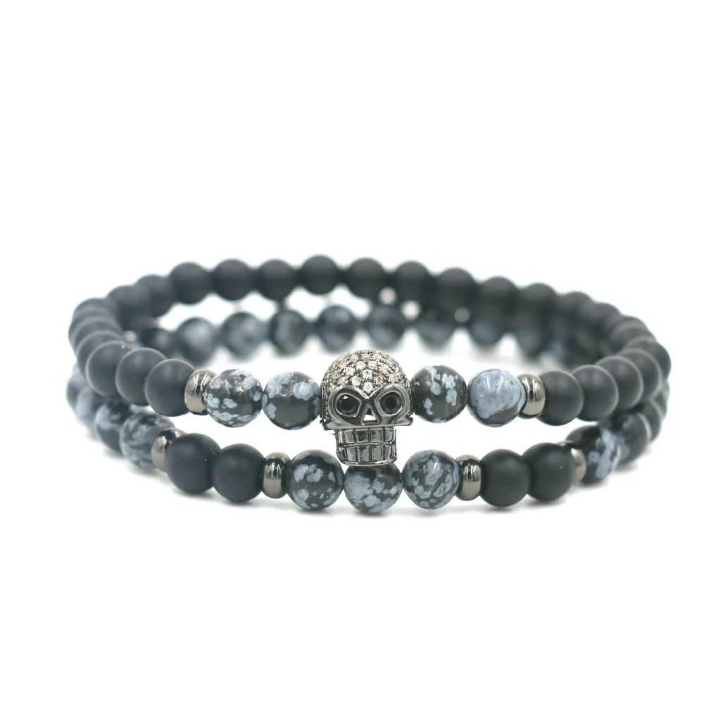 2 шт./компл. 6 мм алебастровый камень БИСЕРНЫЕ НИТИ персонажа мультфильма Черепа