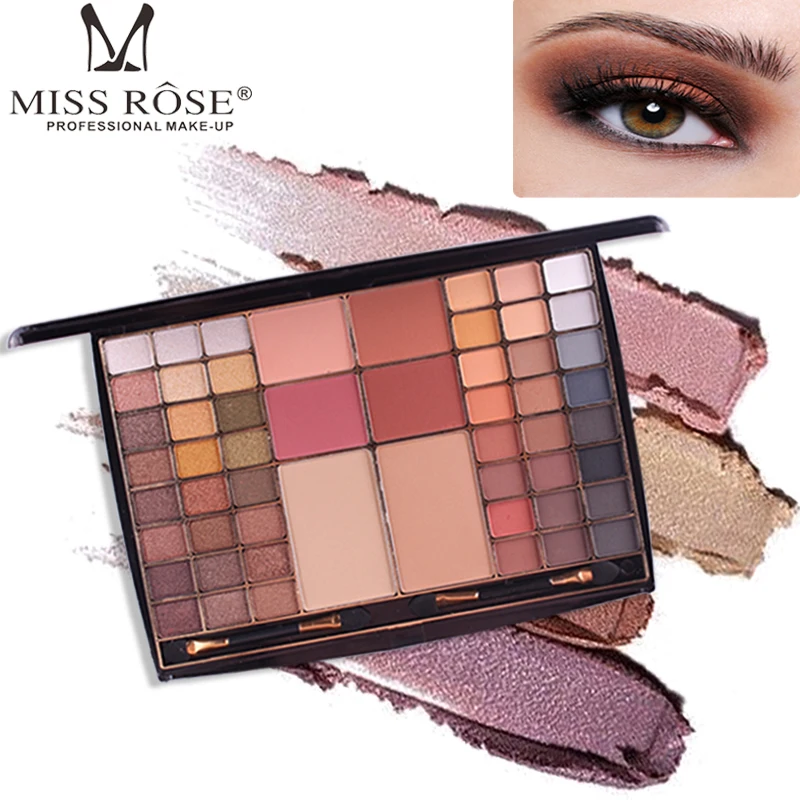 MISS ROSE Новые разноцветные телесные пигменты макияж тени для век Палитра мерцающий