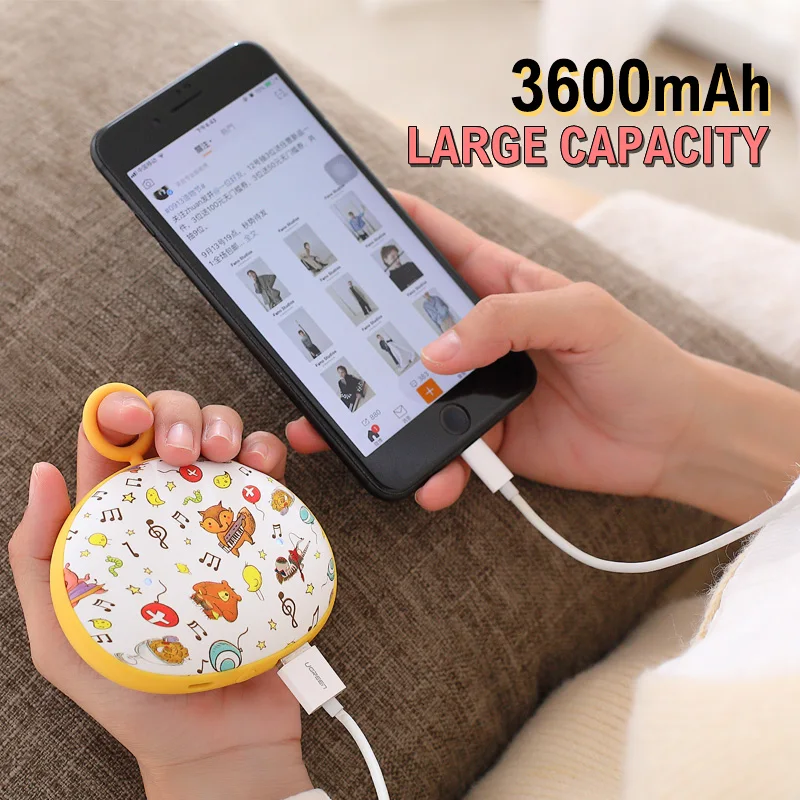 Мини обогреватель для рук с USB портативное зарядное устройство на 3600 мАч