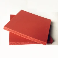 silicone foam sponge plate sheet board heat insulation blanket strip square 500 x 500 x 6mm red