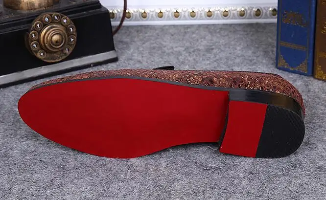 Мужские банкетные и вечерние Лоферы ручной работы на плоской подошве с